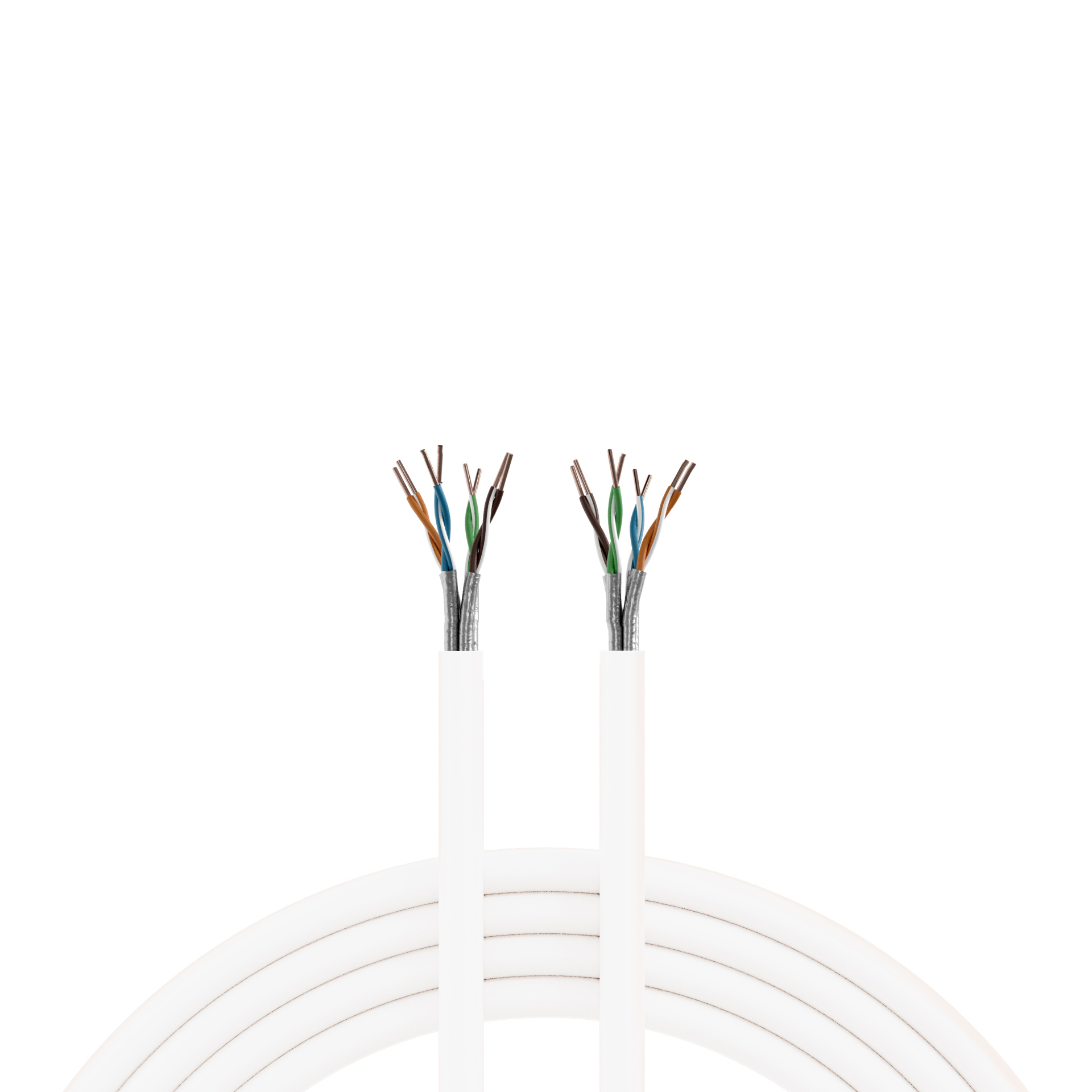 CABLE CAT.6A U/FTP (4X2XAWG23)  LSZH white, 500 Mtr Drum