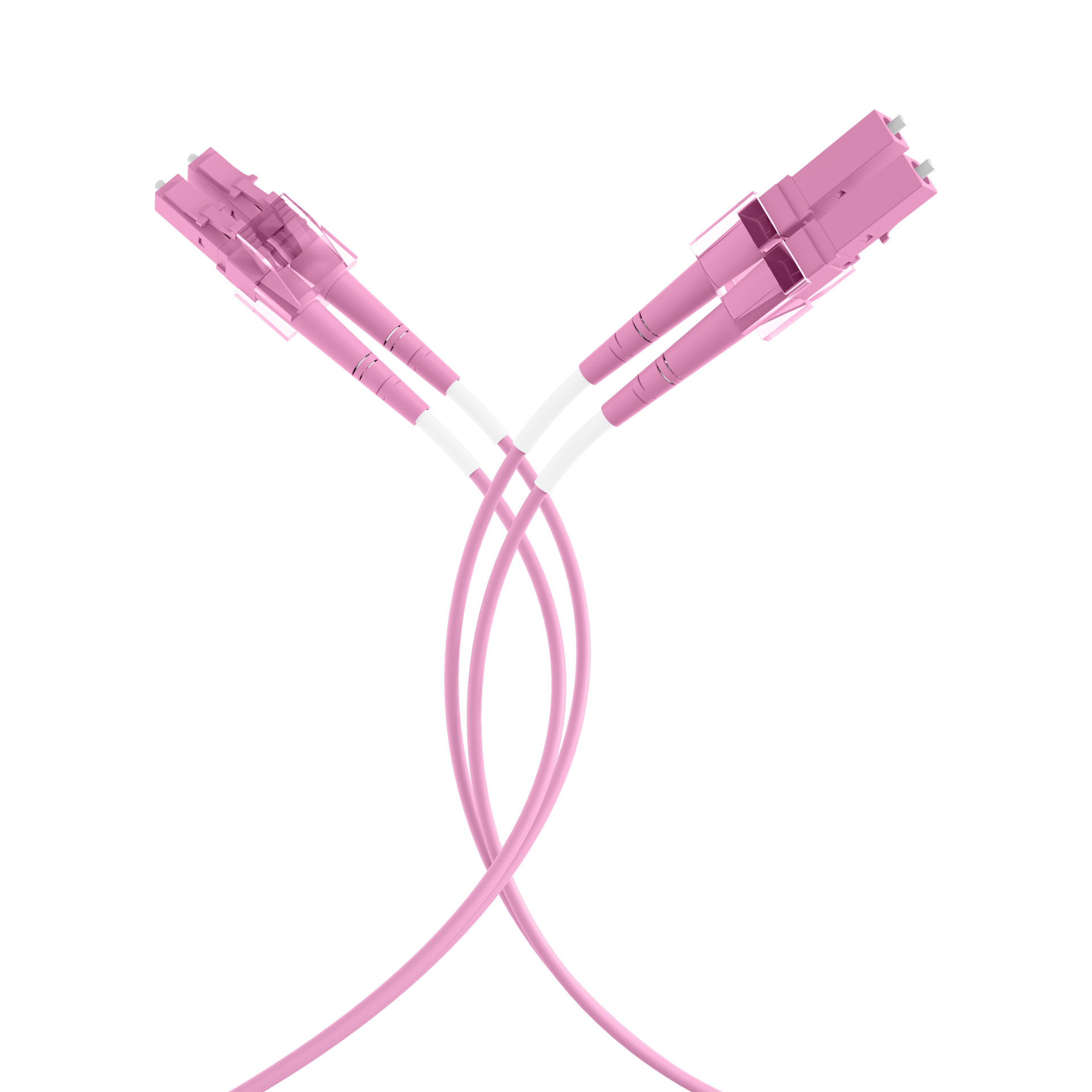 Duplex Patchcable LC-LC OM4 25m LSZH 1,2mm heatherviolet