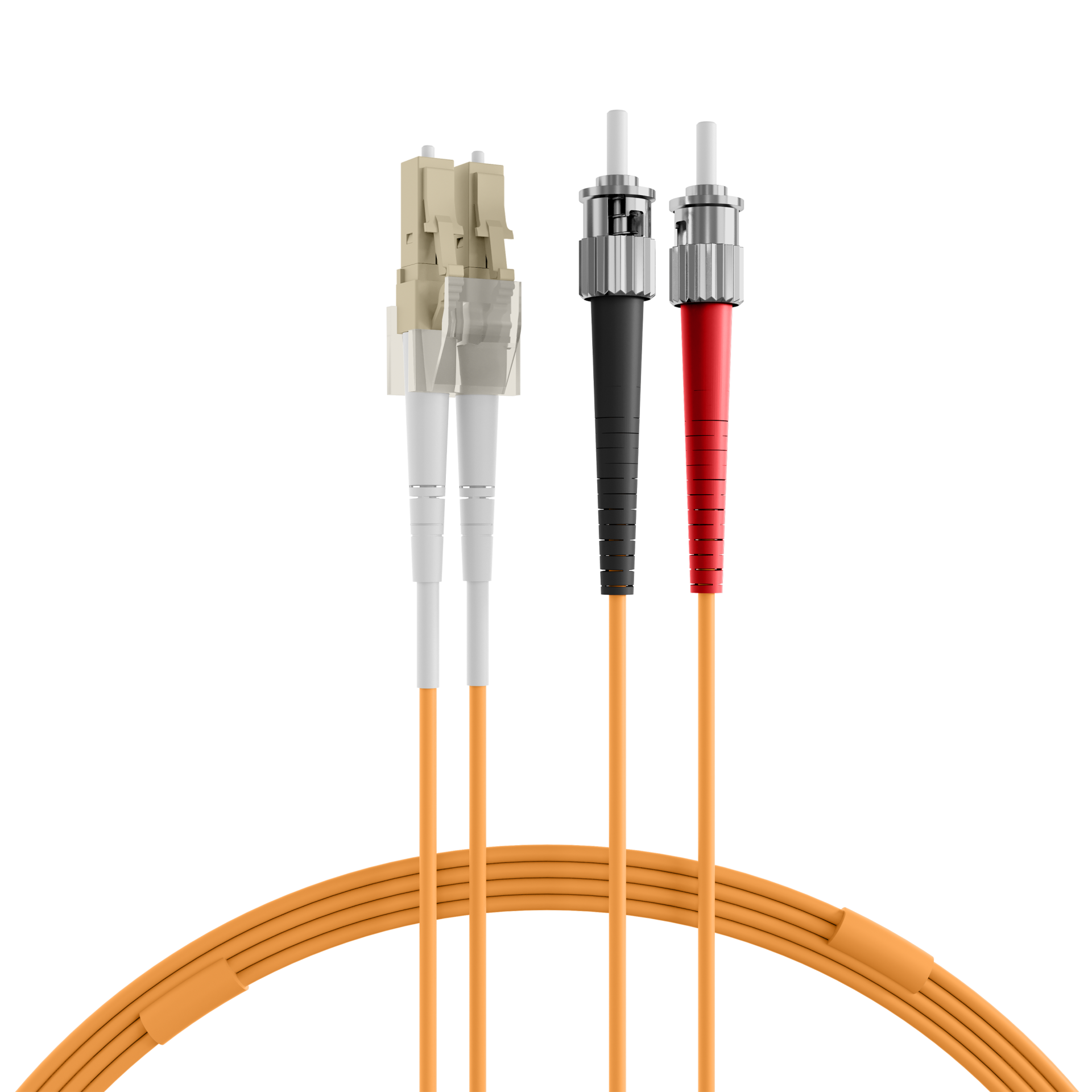 Duplex Patchcable LC-ST OM2 0,5m LSZH 2mm orange