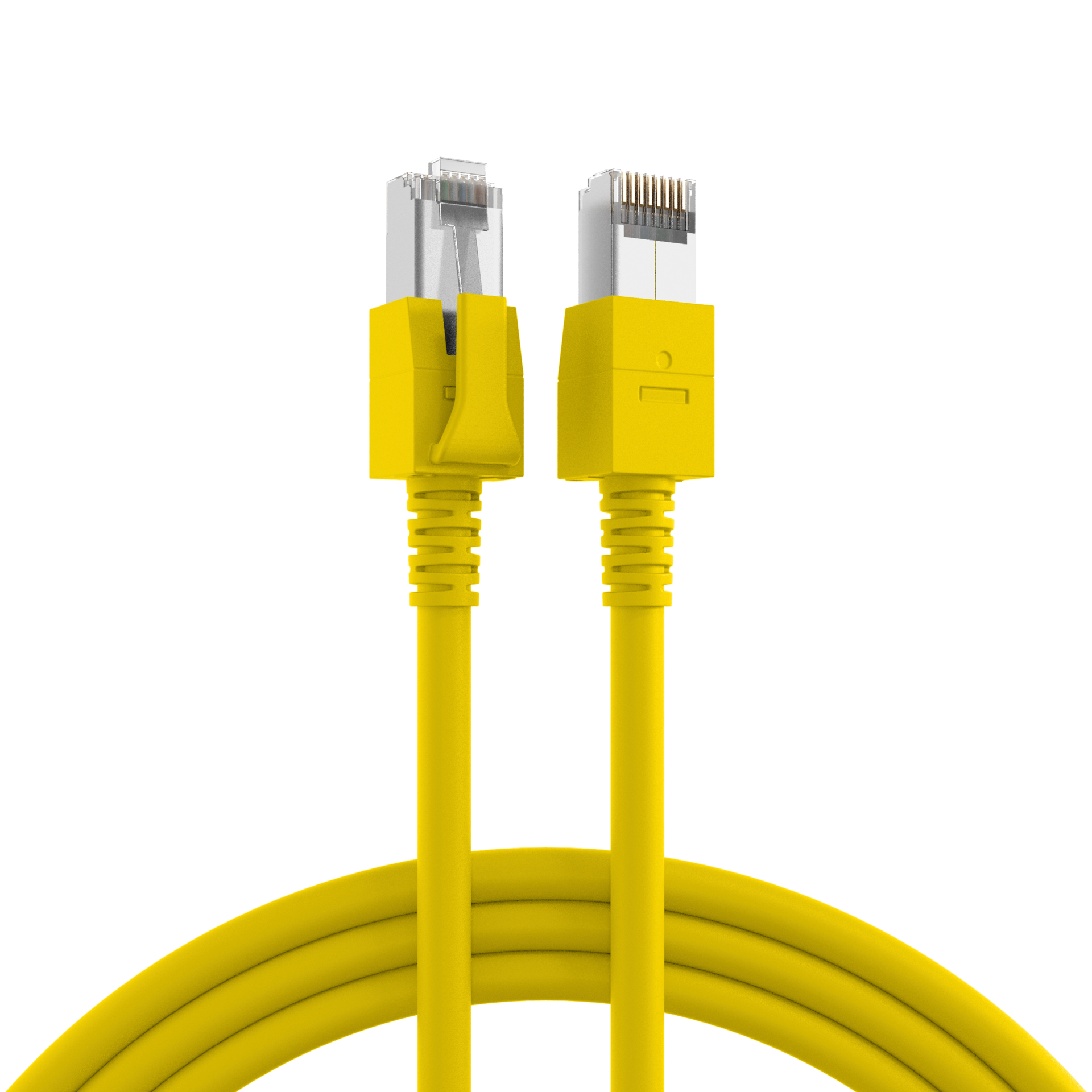 RJ45 Patch Cord Cat.6A S/FTP FRNC VC LED yellow 2m