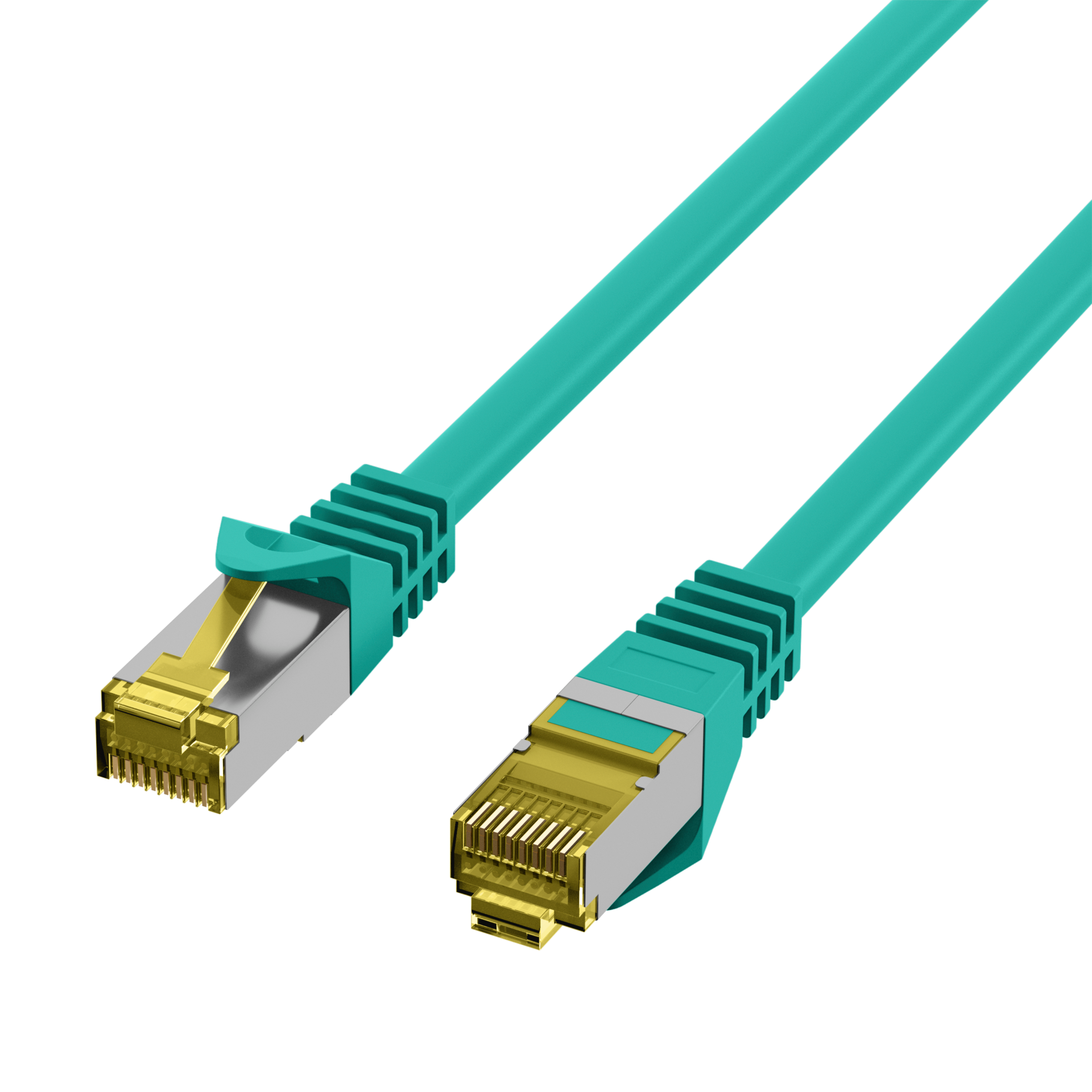 RJ45 Patch Cord Cat.6A S/FTP LSZH Cat.7 raw cable green 10m