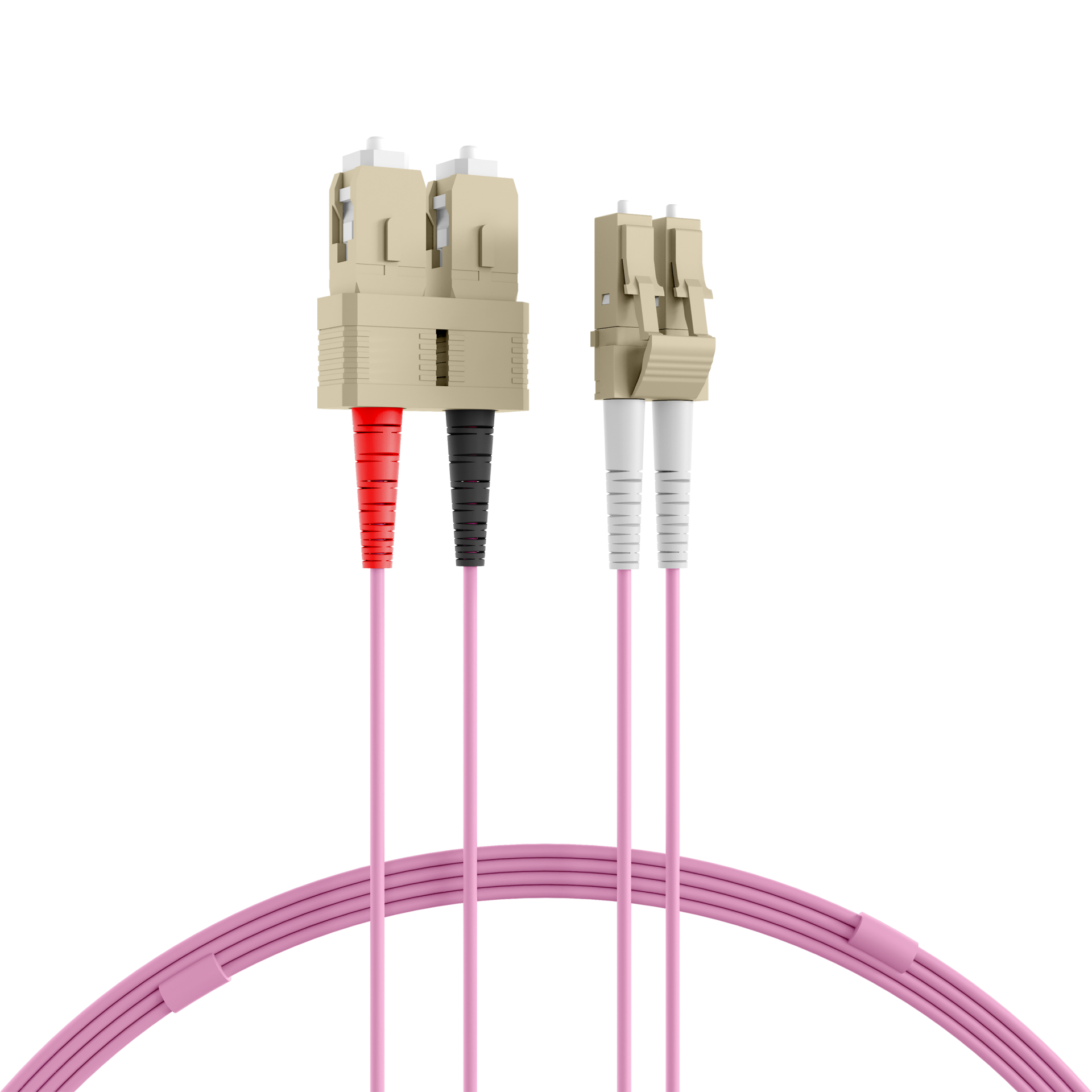 Duplex Patchcable LC-SC OM4 3m LSZH 2mm heatherviolet