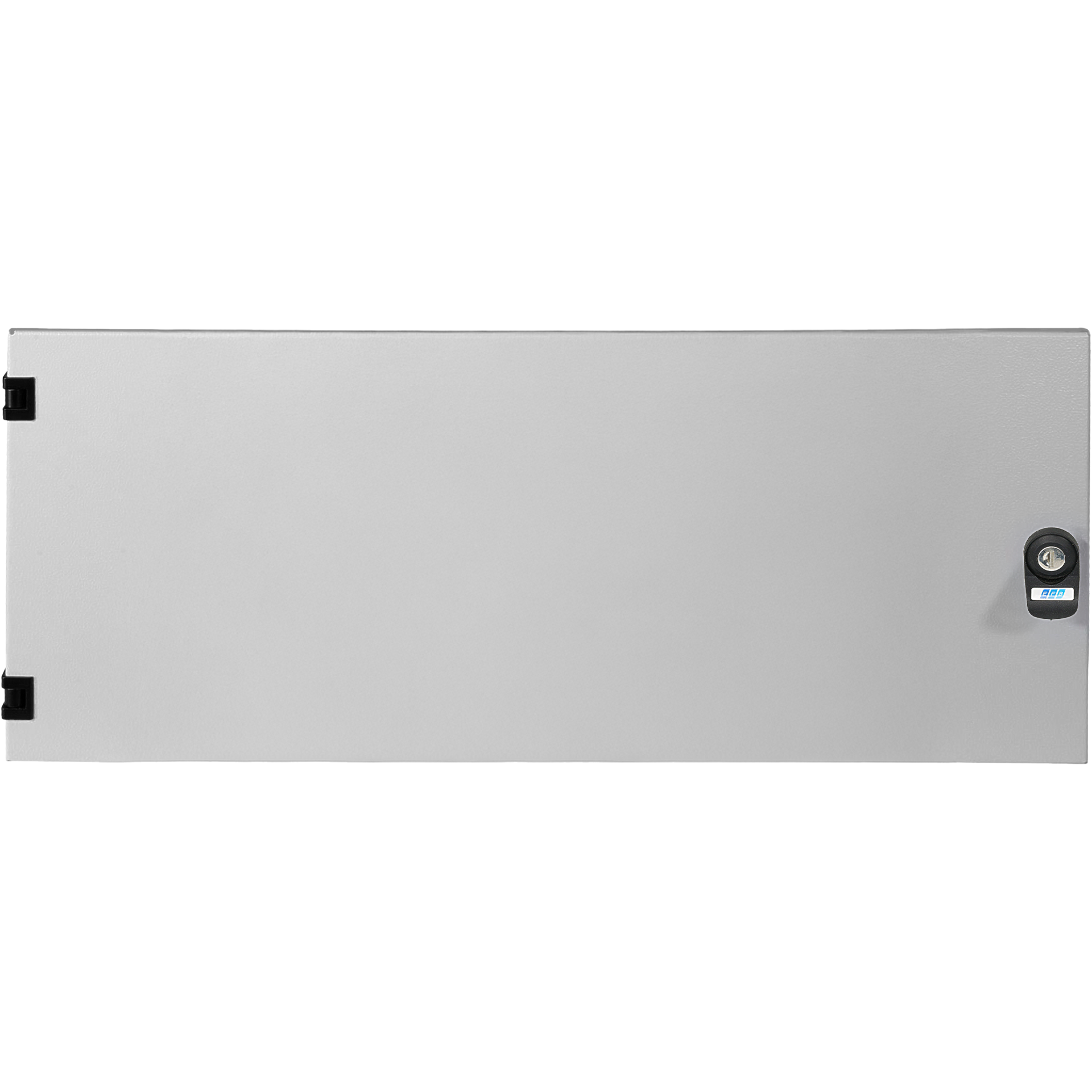 Front Door for Wall Housings 9U, Stahl, RAL7035