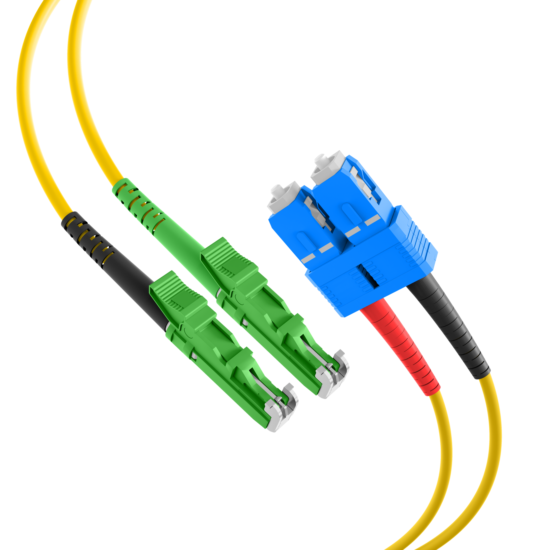 Duplex Patchcable E2000®/APC-SC OS2 G657A1 7,5m 3mm yellow