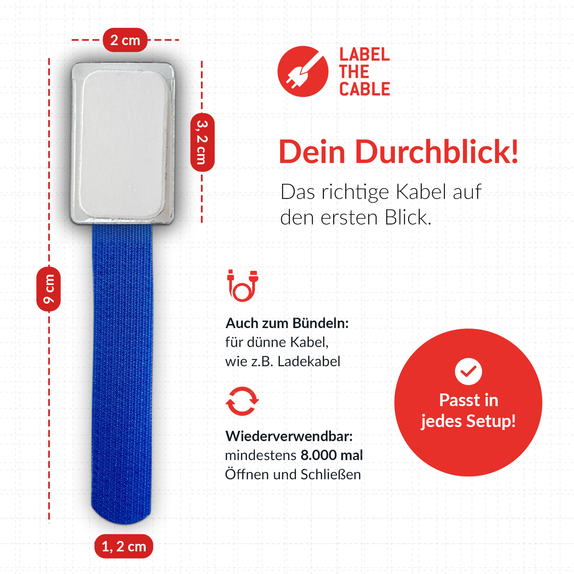 LTC MINI TAGS small hook and loop straps with tags set of 10 pcs yellow/blue/red