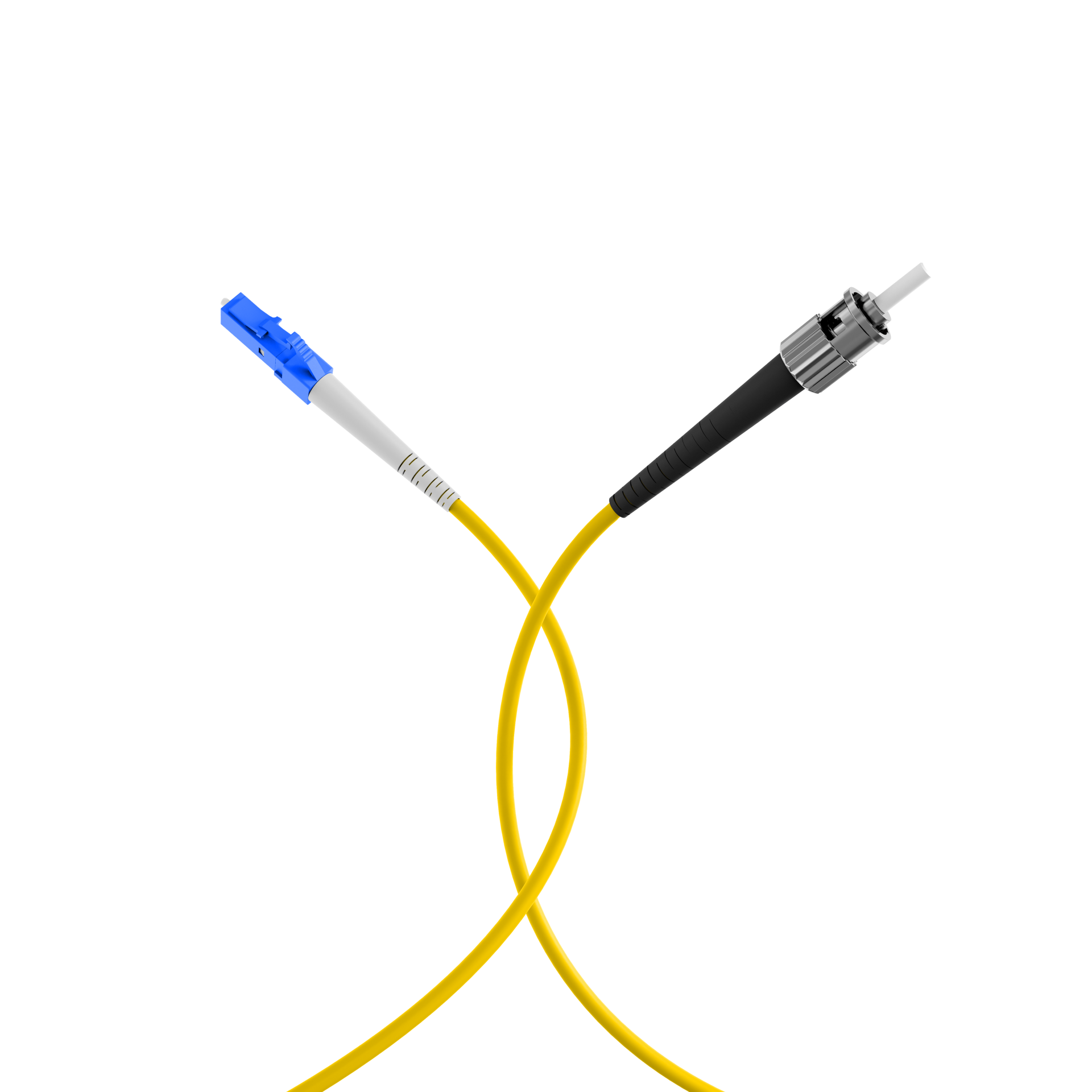 Simplex Fiber Optic Patch Cable LC-ST OS2 5m 3,0mm Yellow 9/125µm