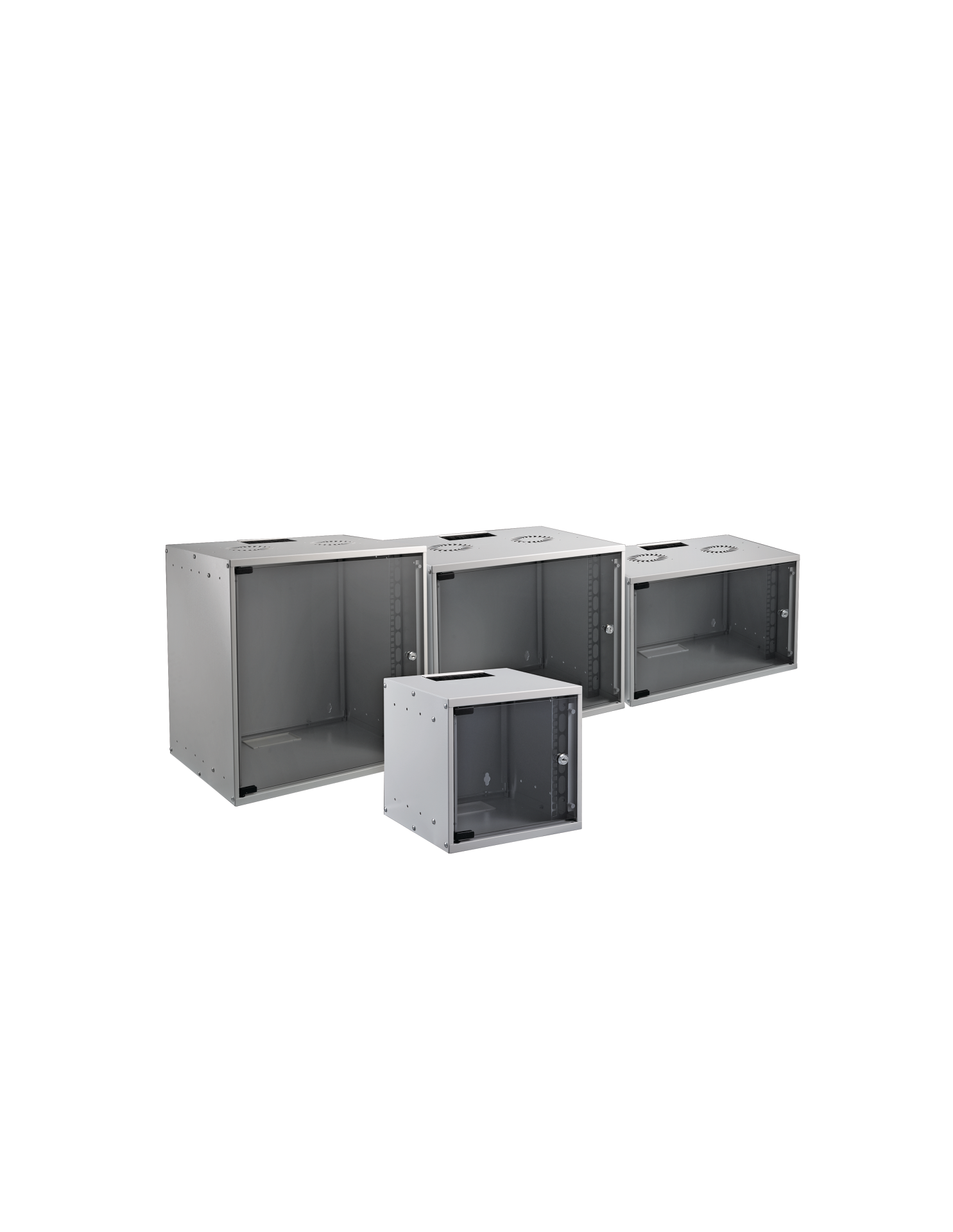 19“ 12U Wall Housing Basic, Depth 600 mm, 1-Part, Flat Pack, RAL9005