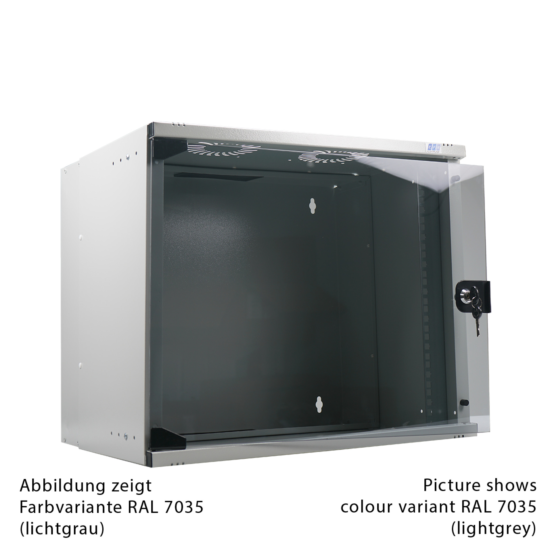 19“ 04U Wall Housing Foldable, Depth 600 mm, 1-Part, Flat Pack, RAL9005