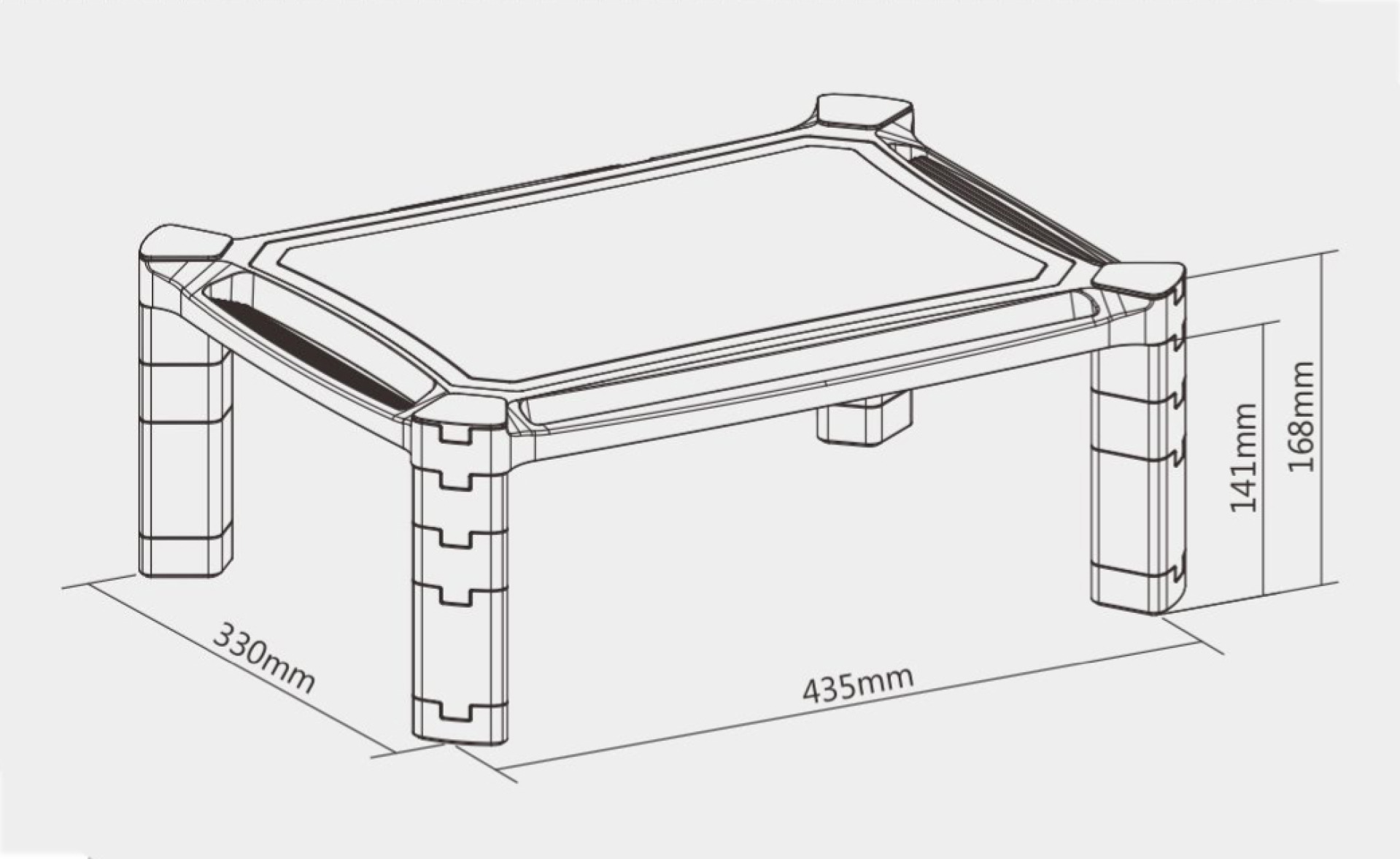 Height adjustable stand for devices or LCDs 13’’-32’’