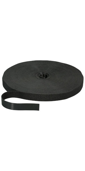 Velcrobånd til kabelhåndtering på rulle i sort