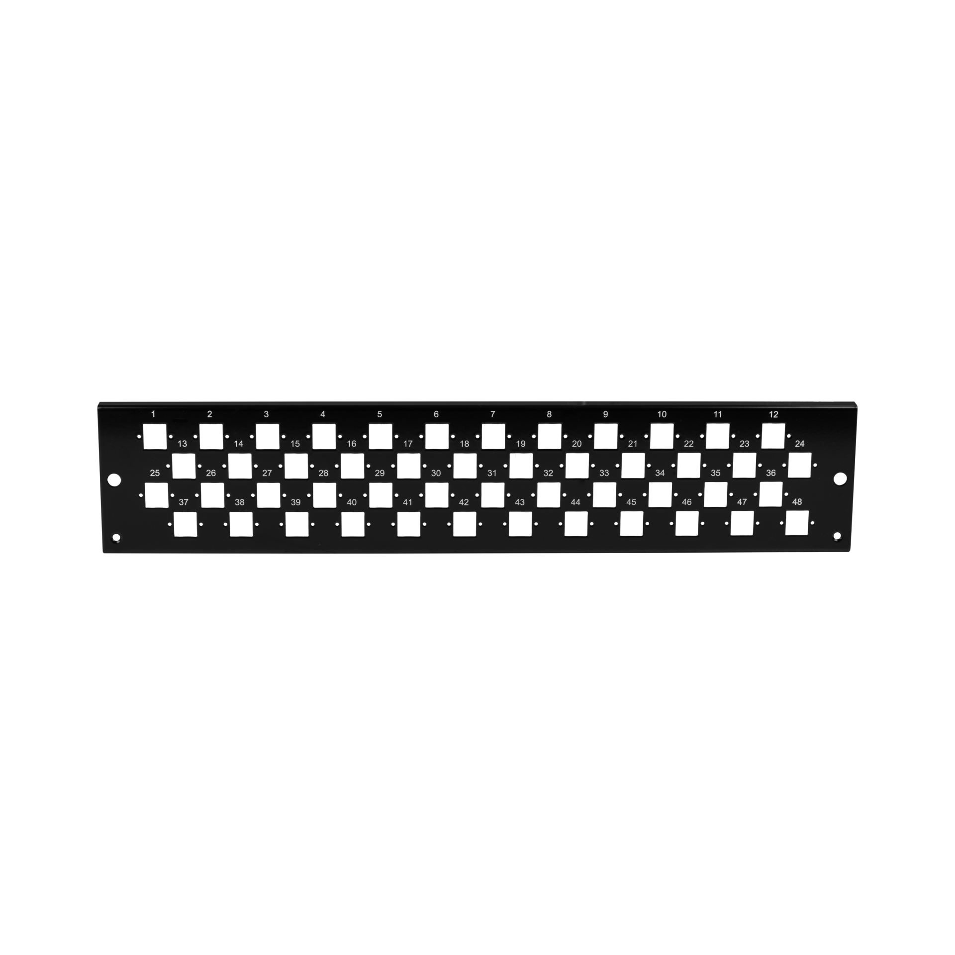Front panel 2U 48xE2000®Duplex, E2000®, Compact (RDM) vertical version, black