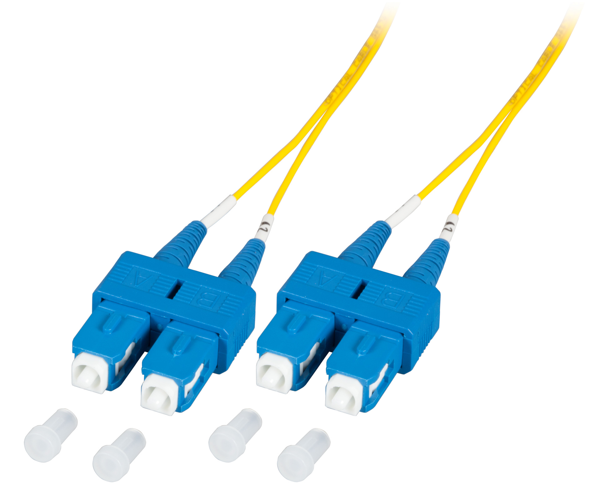 Duplex Patchcable SC-SC OS2 G652D 10m LSZH 1,2mm yellow