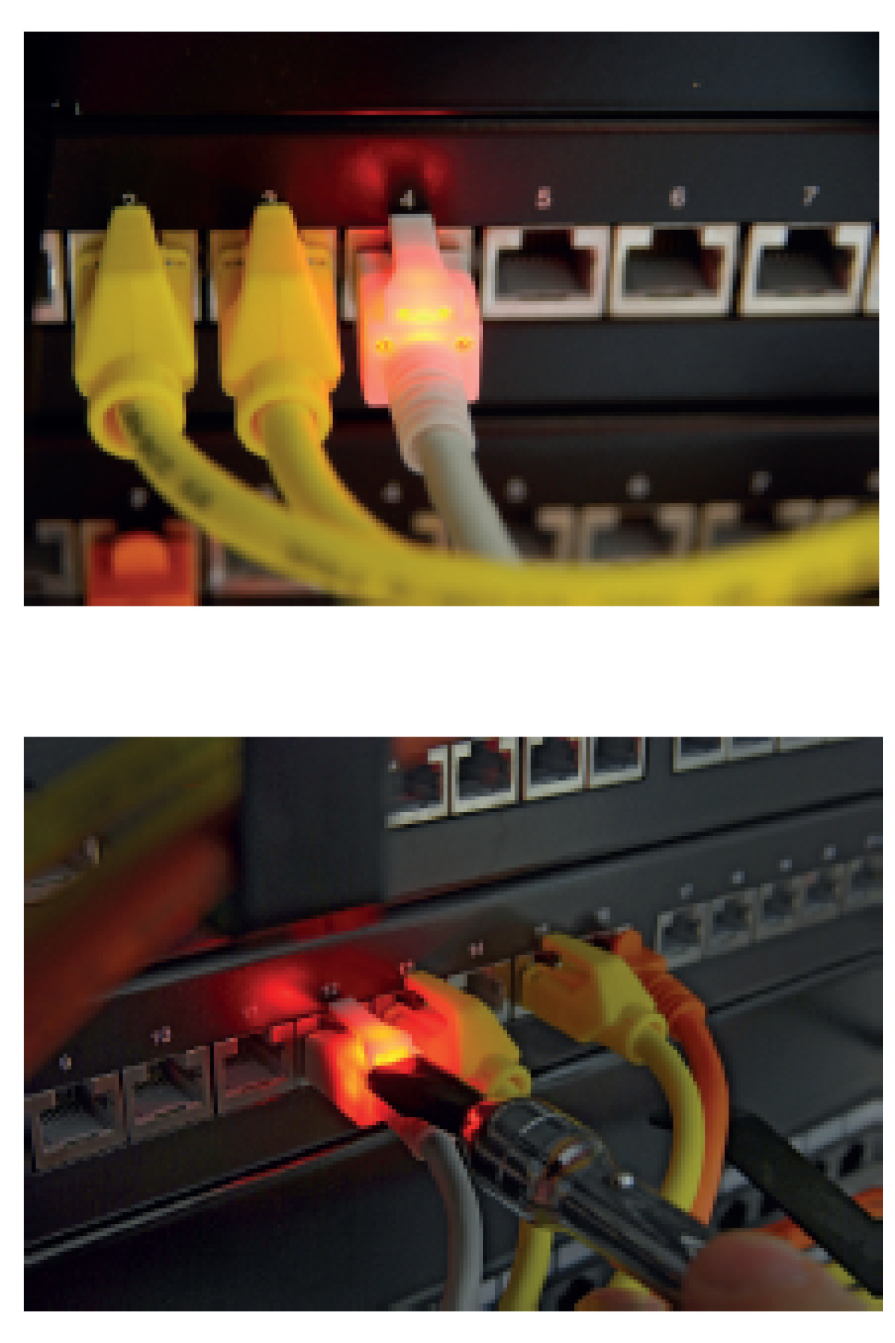 RJ45 Patch cable S/FTP, Cat.6A, VC LED, 0,5m, grey