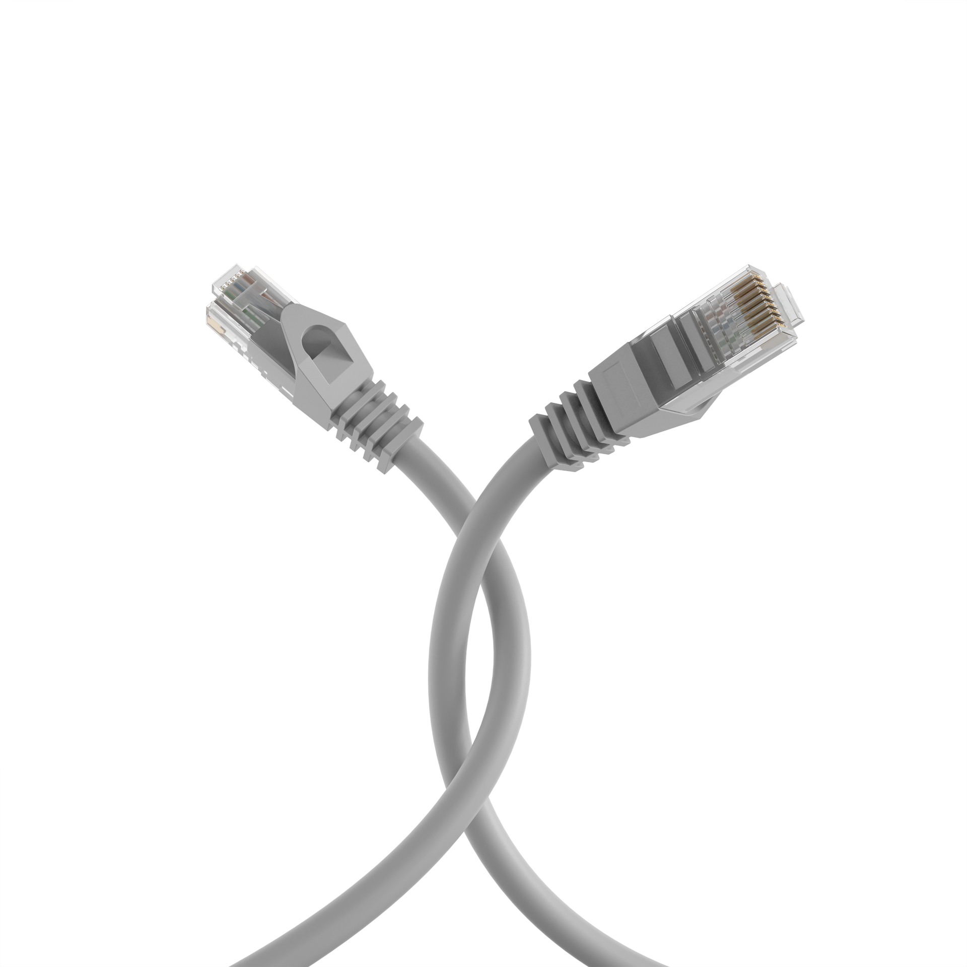 RJ45 Patch Cord Cat.5e U/UTP LSZH CCA AWG24/7 grey 2m